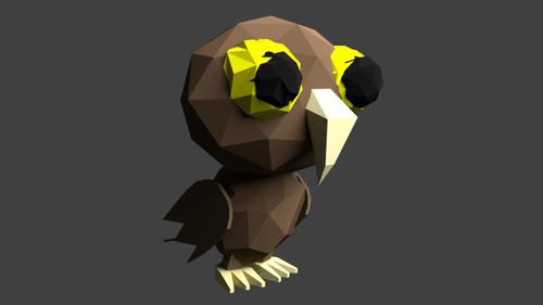 Owl Official Mascot LowPoly preview image